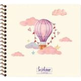 Mikasso 16X15 cm Çizgisiz 50 Yaprak Sert Kapak Telli Defter 60 gr Krem Rengi Kağıt Balon Desen Sert Spiralli - Çok Renkli