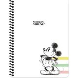 Mikasso 16X22 cm 80 Yaprak Çizgisiz Telli Karton Kapak Hafif Defter 60 gr Beyaz Kağıt Minnie Mouse Karton Sp - Çok Renkli