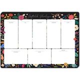 Mikasso 17X24 Haftalık Planner-Haftalık Planlayıcı 52 Sayfa - Sert Düz Çizgili 50 Yaprak Orta Boy Siyah Not - Çok Renkli