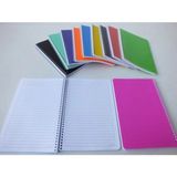 Mikasso 17X24 Telli 72 Yp. Defter Çizgili ( Dokulu Kapak ) Sert Spiralli Çizgili Orta Boy Turuncu Okul Defte - Çok Renkli