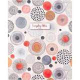 Mikasso 17X25 cm Kareli 80 Yaprak Karton Kapak Defter 70 gr Beyaz Sayfalı Everyday Notes Karton Düz Kareli O - Çok Renkli