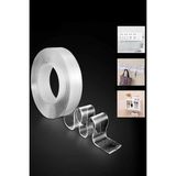 Mikasso 18MM 5 Metre Çift Taraflı Nano Teknolojili Süper Güçlü Bant Extra Güçlü Duvar Çerçeve Taşıyıcı Şeffa