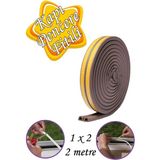 Mikasso 1x2=2 Metre Kapı Pencere Bandı Kahverengi Fitili Yapışkanlı Soğuk Izolasyon Bant