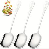 Mikasso 2 Adet 21 cm Paslanmaz Çelik Lüks Servis ve Salata Kaşığı – Dayanıklı Çelik Yemek Servis Spatulası P