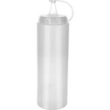 Mikasso 2 Adet 700 ml Sos, Yağ, Sirke Şişesi, Pratik Mutfak Şişesi, Yağdanlık, Sosluk, Sirkelik Beyaz