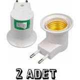 Mikasso 2 Adet Aç - Kapa Anahtarlı E27 Duylu Fiş, E27 Ampul ve Gece Lambası Takılabilir Anahtarlı Fişli Duy - Çok Renkli