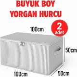 Mikasso 2- Adet Antrasit Çizgili Maxi Büyük Boy Yastık, Yorgan , Döşek Hurcu Desenli 100X50 50 x 100 Kumaş G