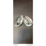 Mikasso 2 Adet Büyük Gaynise Paraşüt Kristal Avize Taşı (Boyu 8 Cm, Eni 4,5 Cm) Kristal Taş 1 E14 Gümüş Salo - Çok Renkli