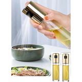 Mikasso 2 Adet Cam Şişe Spray Yağdanlık Sprey Yağlık Sirkelik 100 ml Altın