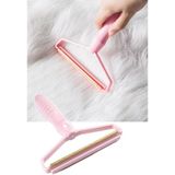 Mikasso 2 Adet Çift Taraflı Elbise Kazak Plastik Kumaş Tüy Tiftik Temizleyici Toplayıcı Taşınabilir Pembe