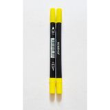 Mikasso 2 Adet Çift Uçlu Fineliner Keçeli Kalem Rbns Dual Felt Tip Pens - Renk Seçenekli Sarı - Çok Renkli