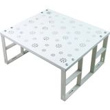 Mikasso 2 Adet Dolap Içi Düzenleyici Raf Metal Tabak Bardak Rafı Metal 35 x 50 Beyaz
