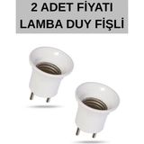 Mikasso 2 Adet Fiyatı - Lamba Duy - Ampul Duy Fişli - Beyaz Renk