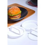 Mikasso 2 Adet Hamburger ve Köfte Kalıbı Şekillendirici Pratik Köfte Yapma Aparatı Plastik