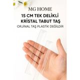 Mikasso 2 Adet Kristal Avize Taşı Tabut 15 cm 🌺 Tek Delikli Orjinal Kristal Avize Yedek Parça 10 Beyaz Salon - Çok Renkli