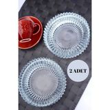 Mikasso 2 Adet Kristal Lüks Küllük Cam Puro Kül Tablası Yuvarlak Kül Tabağı Cam Gümüş Yuvarlak