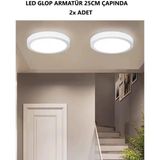Mikasso 2 Adet LED Glop Armatür Avize Banyo Balkon Koridor Hol Wc Tuvalet Oda Aydınlatma Aplik Lamba Beyaz P - Çok Renkli