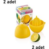 Mikasso 2 Adet Limon Şeklinde Sıkacağı Qlux Bpa Içermez Limon Saklama Kabı Limon Sıkacağı L-00217 (2 Renk )