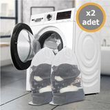 Mikasso 2 Adet Lüx Perde ve Çamaşır Yıkama Filesi Ipli 60X80 cm (Battal Boy) Tr