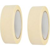 Mikasso 2 Adet Maskeleme Bandı Boya Bandı 36MM x 25M Kağıt Bant Beyaz
