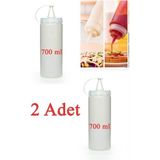 Mikasso 2 Adet Masterchef Yağlık Sirkelik Sosluk Kapaklı 700 ml Yağdanlık (% 100 Yerli Üretim) Gri
