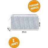 Mikasso 2 Adet Mega Boy Gri Yorgan Hurcu- 80*60*40 Cm* Pamuklu Gri
