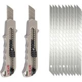 Mikasso 2 Adet Metal Maket Bıçağı + 10 Adet Yedek Uç