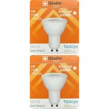 Mikasso (2 Adet) Osaka 9W (70W) Beyaz Işık (6500K) GU10 Duylu LED Çanak Ampul