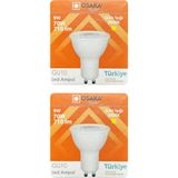 Mikasso (2 Adet) Osaka 9W (70W) Sarı Işık (3000K) GU10 Duylu LED Çanak Ampul