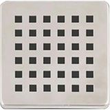 Mikasso 2 Adet Paslanmaz Çelik Kare Delikli Banyo Yer Süzgeç Izgarası Üst Kapak Gider Kapağı 9.5x9.5 cm