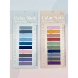 Mikasso 2 Adet Pastel Tonlar 400 Yaprak Şeffaf Cetvelli Postit - 20 Farklı Renk Not Kağıdı Set-1 Yapışkanlı - Çok Renkli