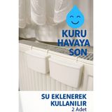 Mikasso 2 Adet - Petek Arkası Suluğu- Kalorifer Suluk Nemlendirici | Dökülme Karşıtı Güvenli Tasarım Beyaz T