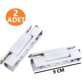 Mikasso 2 Adet Pvc Pimapen Pencere Menteşesi 9 cm Metal Beyaz Beyaz