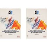 Mikasso 2 Adet Resim Defteri 35 x 50 Spiralli 165 gr 15 Yaprak Karton Spiralli Çizgisiz Orta Boy Beyaz Resim - Çok Renkli