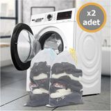 Mikasso 2 Adet Ultra Lüx Perde ve Çamaşır Yıkama Filesi Renkli Ipli 60X80 cm (Battal Boy) Tr