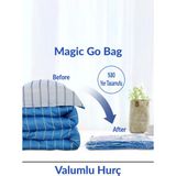 Mikasso 2 Adet Vacuum Bag Vakumlu Saklama Torbası Hurç (50X70)CM Plastik Beyaz