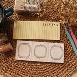 Mikasso 2 Adet Vintage Model Postit Not Defteri Çerceve Üz Desenli Journal Küp Not Kağıdı - Çok Renkli