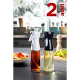 Mikasso 2 Li Cam Yağdanlık Sprey 225 ml Beyaz ve Siyah Modern Tasarımlı Yağlık Püskürtücü 15717