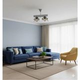 Mikasso 2 Li Füme Dalgalı Camlı Gri Kromlu Modern Avize Krom 2 E27 Siyah Salon / Oturma Odası - Çok Renkli