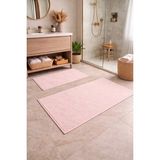 Mikasso 2 Li Havlu Banyo Paspası 60X100-50X70 %100 Pamuk Pembe - Çok Renkli