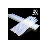 Mikasso 20 Adet, Ince Silikon, Sıcak Silikon, 7 Mm, Şeffaf Mum Silikon, Sıcak Yapıştırıcı (20'Li Paket)