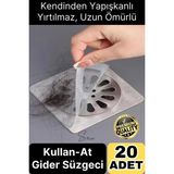 Mikasso 20 Adet Kullan At Yapışkanlı Banyo Duş Gider Süzgeci Saç Küvet Drenajı Tahliye Kapağı Tıkanıklık Çel - Çok Renkli