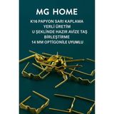 Mikasso 20 Adet Pirinç Gold K16 Papyon 🌺 14 mm Optigon Ile Uyumlu 🌺 Kristal Avize Taşı Birleştirme 10 Altın - Çok Renkli