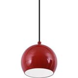 Mikasso 20 cm Tekli Top Sarkıt Kırmızı Md-S 4526-11 Metal 1 E27 Siyah Salon / Oturma Odası - Çok Renkli