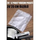 Mikasso 📦20 Lİ PAKET VAKUM POŞETİ 25 x 35 Vakum Poşeti CN