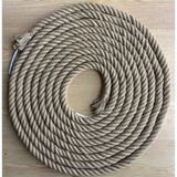 Mikasso 20 mm Kablolu Jüt Halat - 10 Metre Doğal Avize Jüt Halat - Kendir Hasır Halat - Rustik Jüt Halat Hal - Çok Renkli