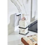 Mikasso 200 ml Stoneware Havlulu Sıvı Sabunluk (Banyo-Mutfak Sabunluğu) Seramik Beyaz - Çok Renkli