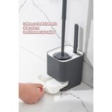 Mikasso 2027 Su Akıtmayan Yapışkanlı Banyo Lavabo Wc Temizleme Fırçası- 2li Tuvalet Fırçası-Beyaz Plastik gr - Çok Renkli