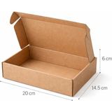 Mikasso 20X14,5X6 cm Kutu- Mini E-Ticaret Kargo Kutusu-Kraf Kutu- 0,5 Desi Kutu-25 Adet Kahverengi 20 x 15 x