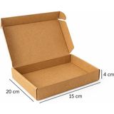 Mikasso 20X15X4 cm Kutu- Mini E-Ticaret Kargo Kutusu-Kraf Kutu- 0,4 Desi Kutu-25 Adet Kraft 20 x 15 x 5